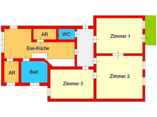 provisionsfreie 3-Zimmer-Wohnung mit Essküche und Balkon bei Schillerplatz - Ruckerlberggürtel