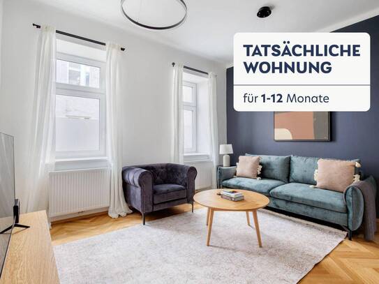 Sanierte 3 Zi Altbau Wohnung mit Freifläche im 2. Bezirk, U1 Taborstraße, Augarten (VIE368)