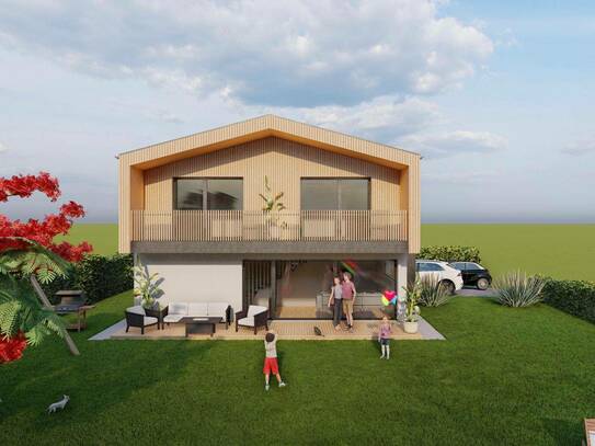 Haus Silberbach Wohnen im Grünen - hochwertiges Holzhaus mit Wohlfühlfaktor und sonnigen Garten