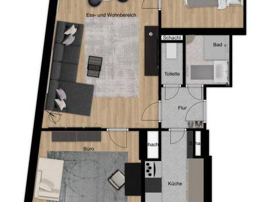 ERSTBEZUG - thermisch sanierte Dachgeschoß Wohnung mit Fernblick - 62qm - 1110 Wien