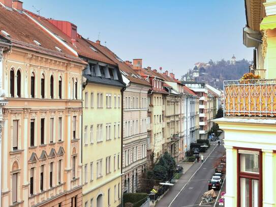 4-Zimmer mit Stil: Altbau, Balkon, ruhig, zentrumsnah in Grazer Bestlage