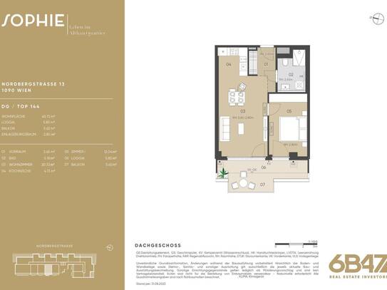 Erstbezug 2-Zimmer-Neubauwohnung mit tollem Balkon in 1090 ab Dezember zu mieten