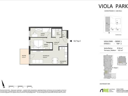 3-Zimmer Wohnung mit Balkon - Nahe U1 Altes Landgut