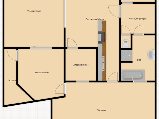 PROVISIONSFREI - Großzügig angelegte 140m2 Wohnung im Zentrum (1.Stock)