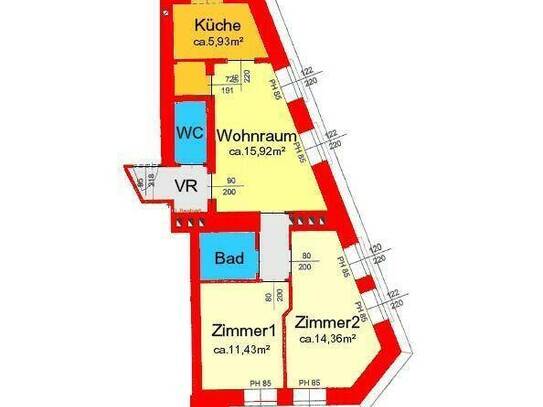 Zentrales 3-Zimmer-Altbauapartment mit Balkon in der Klosterwiesgasse