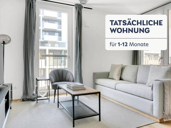 Donaumarina, Bestlage Donau & Innenstadt, direkt an der U-Bahn, 2 Zimmer mit Fitness, Sauna, Loggia (VIE123)