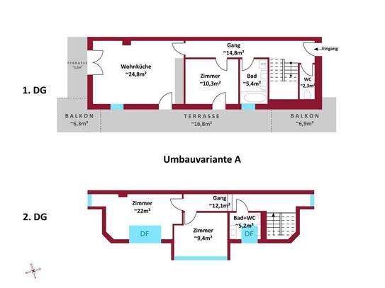 10 Minuten zur U2 - direkt am oberen Mühlwasser - nur noch 2 DG Maisonette verfügbar - grüne Ruhelage - Klimaanlage - T…