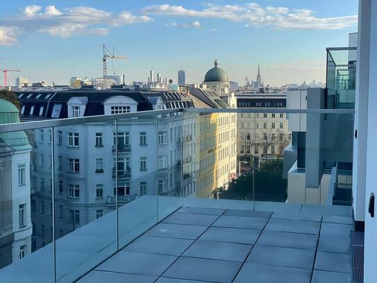 4-Zimmer Dachgeschosswohnung mit 2 Terrassen mit Blick über die Dächer Wiens | 2 Bäder | inkl. hauseigenem Fitnessstudi…