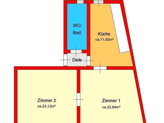 zentrale 2-Zimmer-Altbauwohnung mit Innenhofbalkon zwischen Dietrischsteinplatz und TU