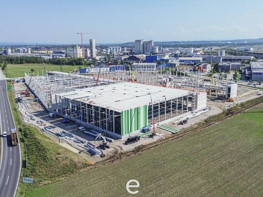 NEUBAU - Produktions / Lagerhalle mit Büroflächen in Enns/Ennshafen zu vermieten – individuell und zukunftsorientiert