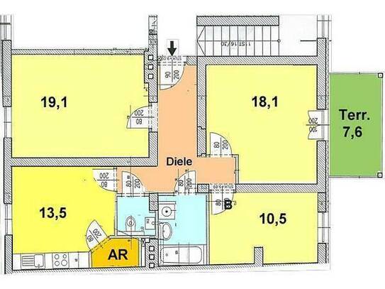 traumhafte 3-Zimmerwohnung mit Ess-Küche und Kleinterrasse in Eggenberg ab 01.10.2024