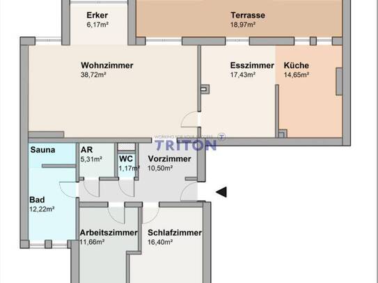 4 Zimmer Wohnung mit optimaler Raumaufteilung