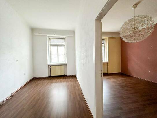IDEALES SANIERUNGS-PROJEKT -| 56 m² 2-Zimmer-Wohnung im 1. Stockwerk inkl. LIFT | U3 SCHLACHTHAUSGASSE