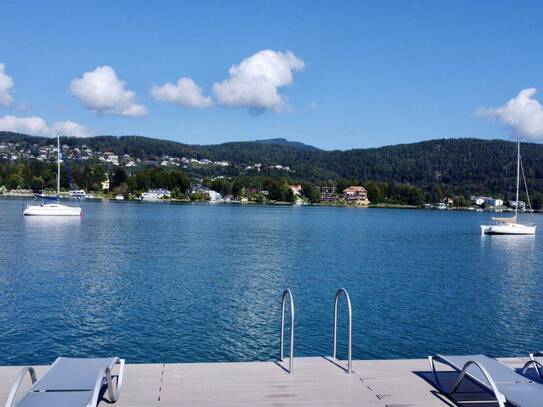 Luxus am Wörthersee: Traumhafte Wohnung mit großem Garten, privatem Seezugang, Pool in bester Lage in Velden!