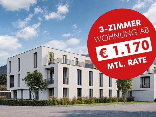 Baustart Frühjahr 2025: Dein Eigentum ab € 1.170 mtl. Rate - 3-Zimmer Terrassenwohnung (Top C08)