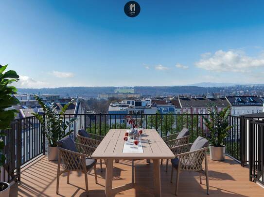 Luxus-Penthouse mit Blick auf Schönbrunn und Möglichkeit auf Gartenerwerb!