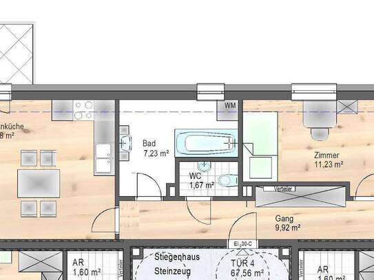 Traumwohnung in Grünruhelage - 3-Zimmer -Ziegelmassivbau - mit Balkon, Keller, Wärmepumpe und PV-Anlage - PROVISIONFREI…