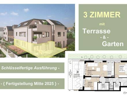 PROVISIONSFREI | Wohnen im Villenviertel | 3 Zimmer Wohnung mit Eigengarten & Terrasse (EG) | Hügelgasse | Fertigstellu…