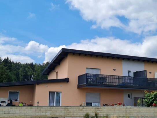 3-Zimmerwohnung mit Traumterrasse und zwei Parkplätzen in absoluter Ruhelage