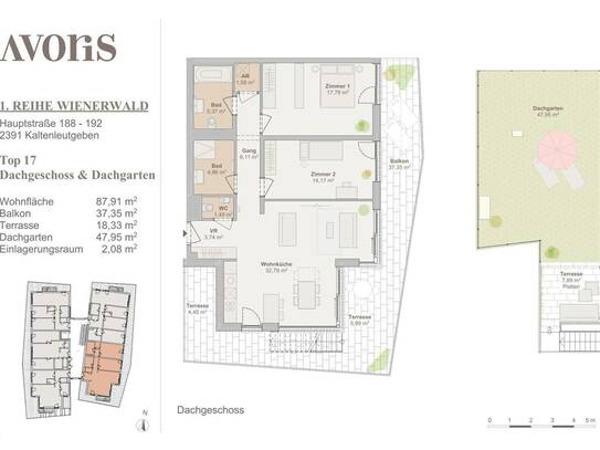 Einfach traumhaft: Geräumige 3-Zimmer-Wohnung mit Terrasse und Dachgarten beim Wienerwald