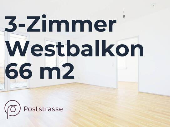 Westseitige 3-Zimmer-Wohnung im Zentrum von Hard - Erstbezug!