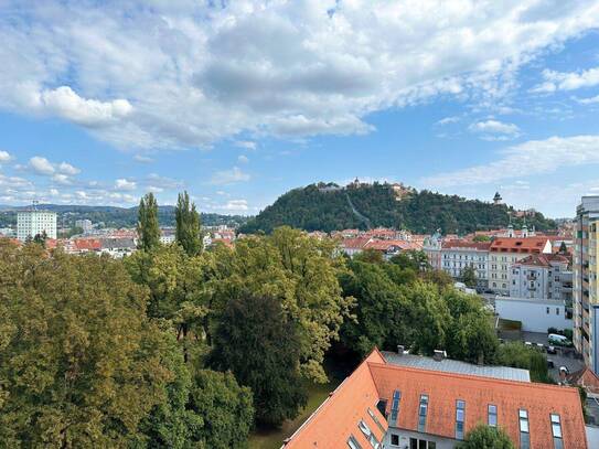 SCHLOSSBERGBLICK - Helle 3,5-Zimmer-Wohnung mit Blick über Graz in zentraler Lage