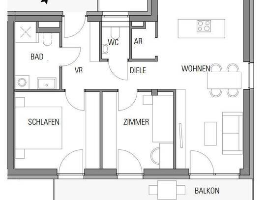 Erstbezug – Hochwertiger 4 Zimmer - Neubau - 80m2 Wohntraum