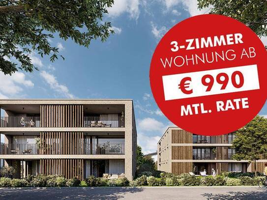 Baustart Frühjahr 2025 fixiert: 3-Zimmer Wohnung mit sonniger Terrasse und hoher Wohnbauförderung (Top A03)