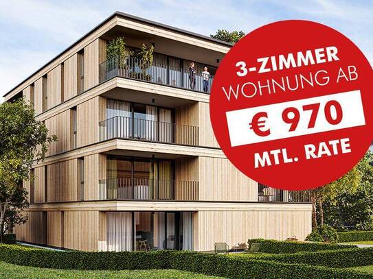 Baustart Frühjahr 2025: 3-Zimmer Terrassenwohnung | Holz-Hybrid-Bauweise (Top A03)