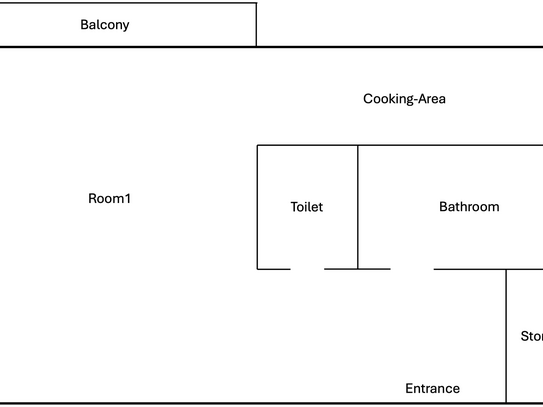 Schöne 1,5 Zimmer Wohnung mit Balkon, sehr ruhige Lage und gratis Parkplätze verfügbar