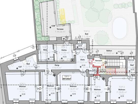 Wohnung in historischem Ambiente, nur 300 Meter vom Zentrum entfernt Bad Radkersburg: 207 m² Wohnfläche