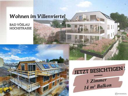 PROVISIONSFREI | Wohnen im Villenviertel | 3 Zimmer Wohnung mit Balkon (1.OG) | Hochstraße | Fertigstellung Q1/2025 (Ge…