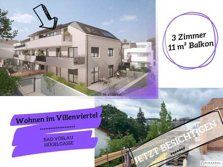 PROVISIONSFREI | Wohnen im Villenviertel | 3 Zimmer Wohnung mit Balkon (DG) | Hügelgasse | Fertigstellung Mitte 2025 (G…