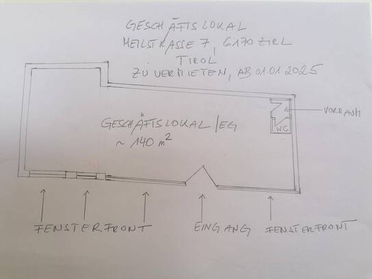 Zirl, zentrale Lage, 140 m2 Geschäftslokal zu vermieten, 990.- € pro Monat incl. Betriebskosten