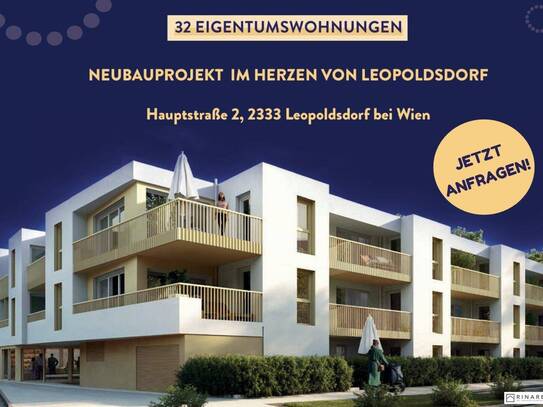 Zuhause IM LEO | Exklusive 2 Zimmer Balkonwohnung | 1.OG | Tiefgarage im Gebäude | Hauptstraße | Frühjahr 2027 - Top 20