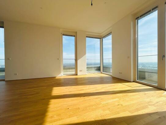 PROVISIONSFREI! THE ONE! DG! ERSTBEZUG! 38. STOCK! PENTHOUSE! 4. ZIMMER MIT 34m² DACHTERRASE! POOL! WIENBLICK.