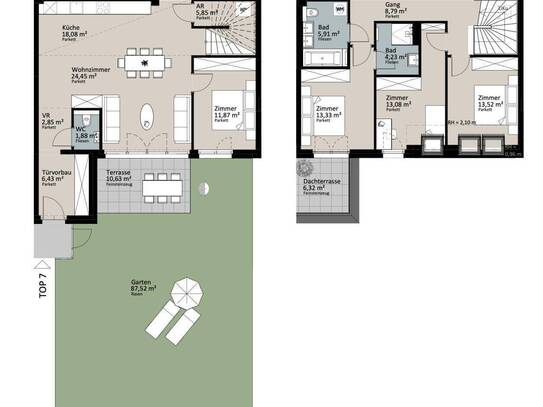 Maisonette mit Eigengarten und 2 Terrassen direkt vom Bauträger | 5 Zimmer