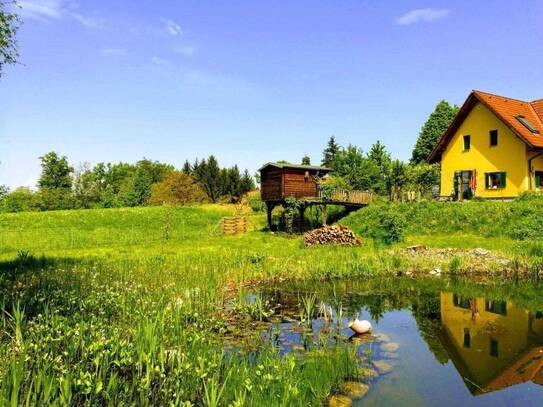 * Charmantes Landhaus in begehrter Aussichtslage am Wildoner Schlossberg mit Blick bis zur Koralm! *