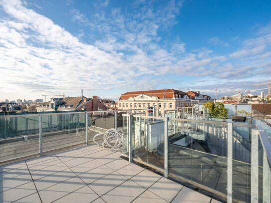 Sonniges Wohnen mit Dachterrasse: exklusives 2-Zimmer Domizil beim Donaukanal & Augarten