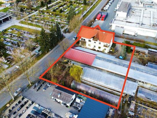 Ehemalige Gärtnerei mit Gewächshäusern und Mehrfamilienhaus in erstklassiger Lage in Klagenfurt zum Verkauf!