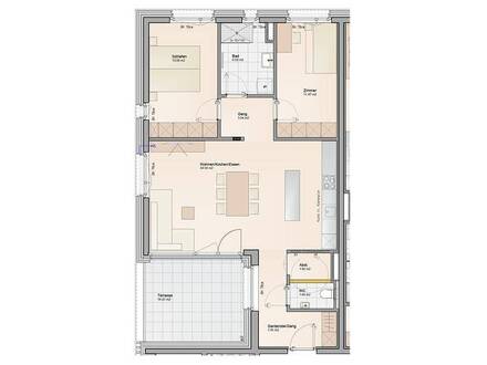 3-Zimmer Terrassenwohnung am schönen Rheindamm (Top B01)