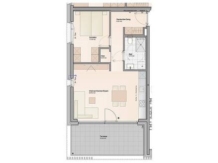 Gemütlich Wohnen am Rheindamm: 2-Zimmer Terrassenwohnung (Top A03)