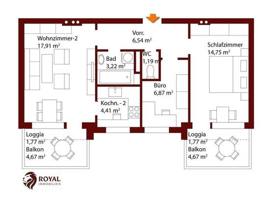 Renovierungsbedürftige 3-Zimmer Wohnung mit 2 Balkonen in Abtenau