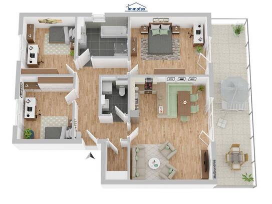 Neuwertige, sonnige Penthousewohnung in Ruhelage