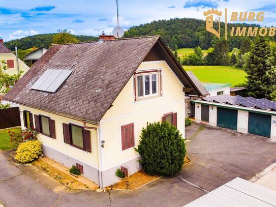 Familienoase in Feldbach: Großzügiges Haus mit zwei Wohneinheiten, Garten, Garage und 1.510 m² Grund inkl. Mieteinnahme…