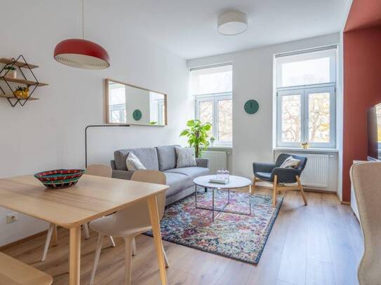 Entspannen Sie sich in einem hübschen 1-Zimmer-Apartment mit Balkon