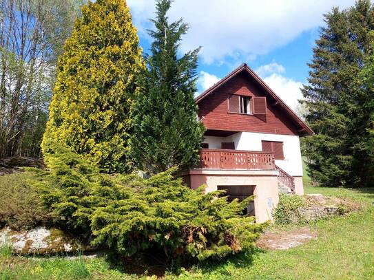 Einfamilienhaus in traumhafter Einzellage und Weitblick von großer Terrasse auf 4750m² Eigengrund