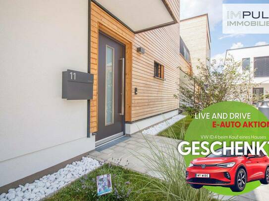 E-AUTO GESCHENKT | hochwertiges Reihenhaus mit ca. 131 m² Wohnfläche | großzügiger, heller Wohnbereich | Eigengarten |…
