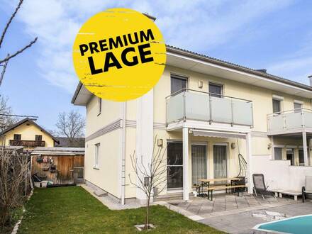 GEPFLEGTE DOPPELHAUSHÄLFTE MIT POOL UND CARPORT IM BEGEHRTEN STADTTEIL LEOPOLDSKRON - MOOS