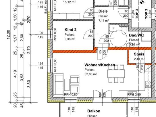 große Neubauwohnung in zentraler Lage